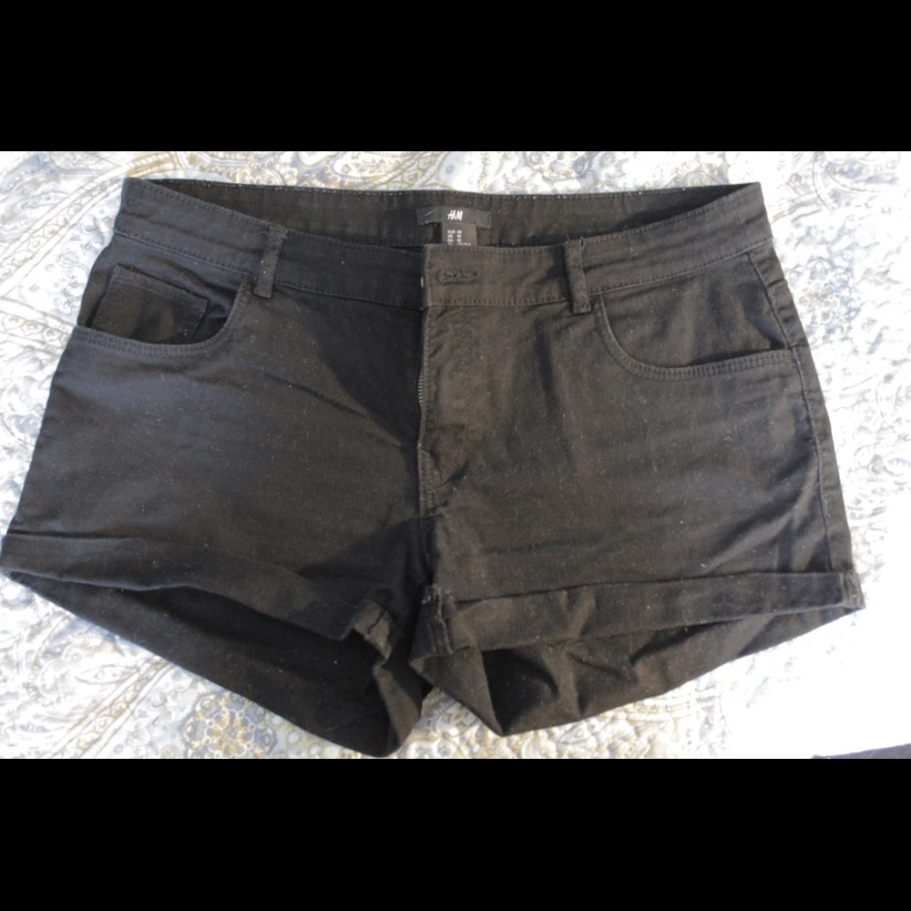 Black Jean Shorts